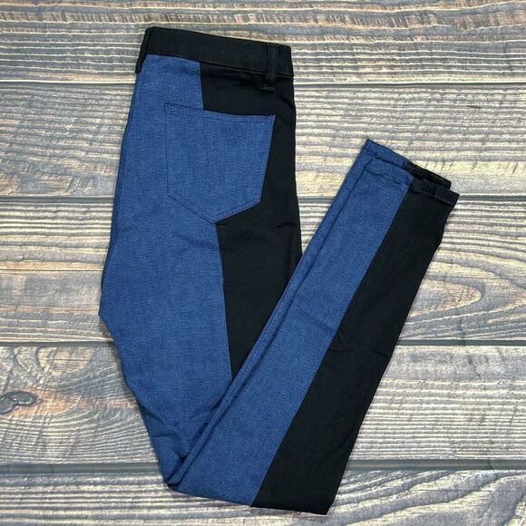 ASOS Denim Black‎ Blue Two Tone Jeans Size 32x32 NEW NWT Stretch Skinny Ankle - Picture 1 of 12
